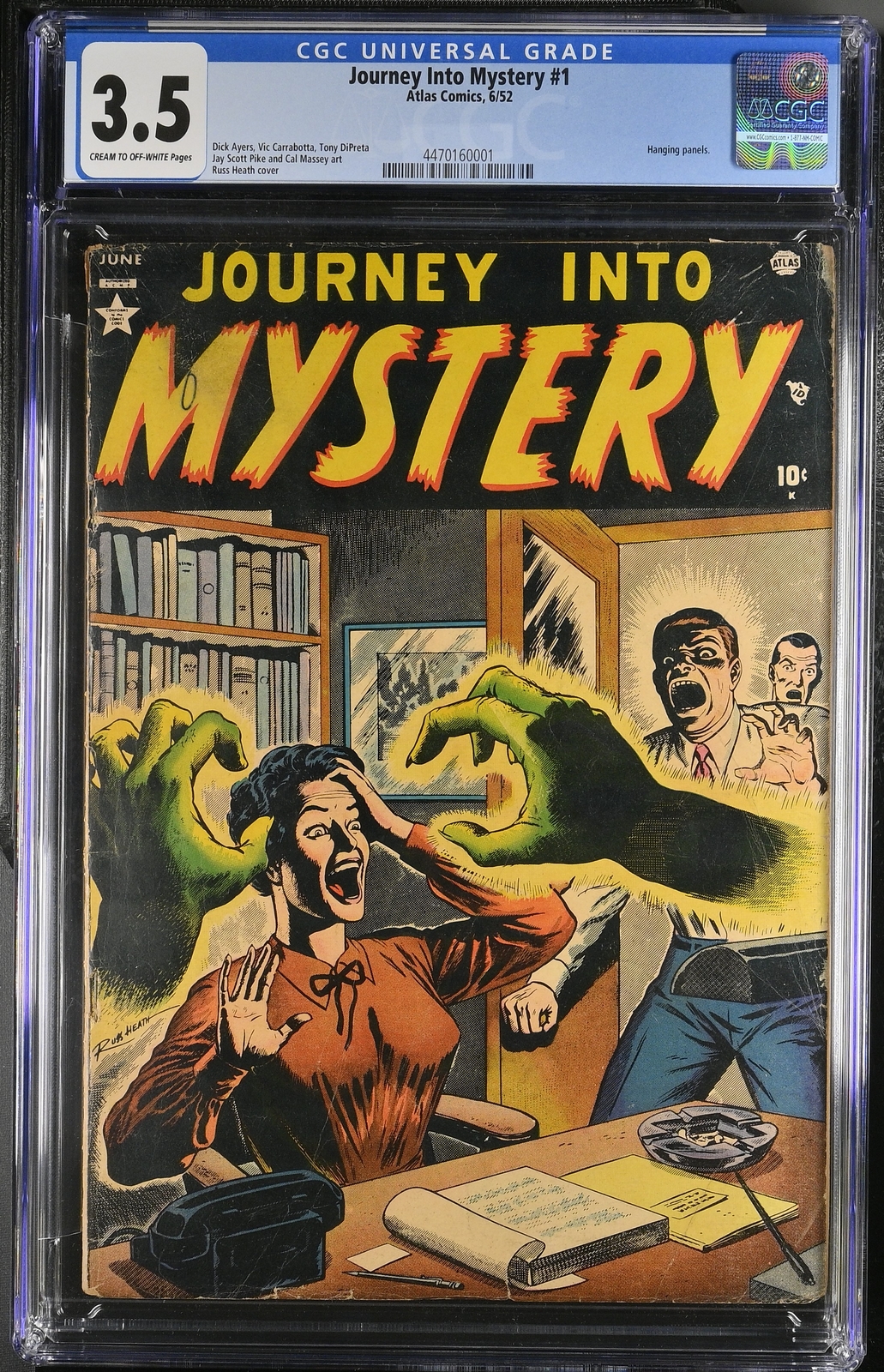 Journey Into Mystery #1 - Atlas Comics 1952 CGC 3.5 Hanging panels.