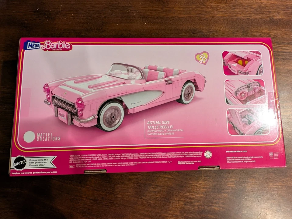 Mega Bloques Escaparate Barbie '56 Corvette Stingray de la Película Barbie Foto 2 de 3