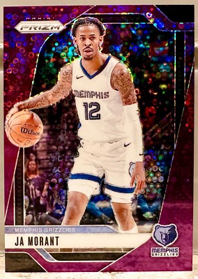 JERSEY NUMBER MATCH! 2024-25 Panini Prizm Purple Disco Ja Morant 12/75! GRIZ!