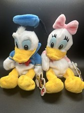Disney Parks Mouseketoys Donald and Daisy Duck Bean Bag VERY CUTE Disneyland NWT