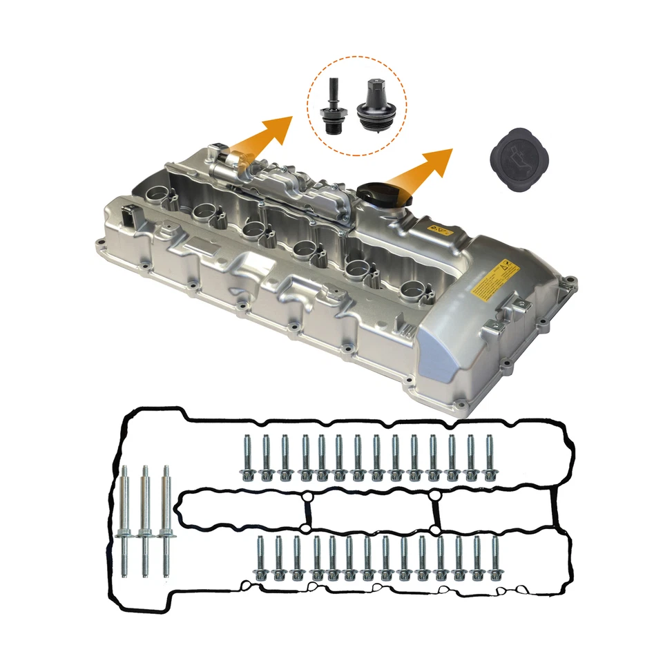ALUMINUM Valve Cover for BMW N54 135i 335i 335is 335xi 535i xDrive 740i X6 Z4 — 第 2/4 张图片