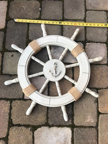 Captain Ship Wheel Nautical Decor For Home Beach Cottage Decoration - Picture 3 of 5