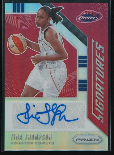 Tina Thompson 2020 Panini Prizm WNBA Signatures Silver #SG-TTM Auto HOF