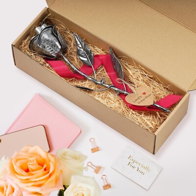 Handcrafted Metal Rose, Iron Gift for 8th Anniversary for Her