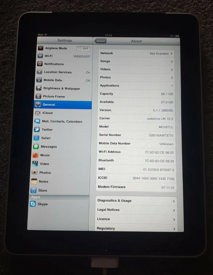 Apple iPad (1st generation) · 64GB · Cellular, photo 3 of 5