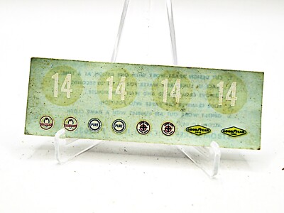 Vintage Strombecker 1/32 Cobra Original Decal Sheet 