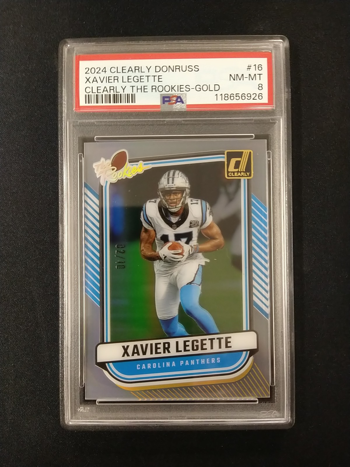 Xavier Legette Panini Clearly Donruss Clearly the Rookies #16 Gold