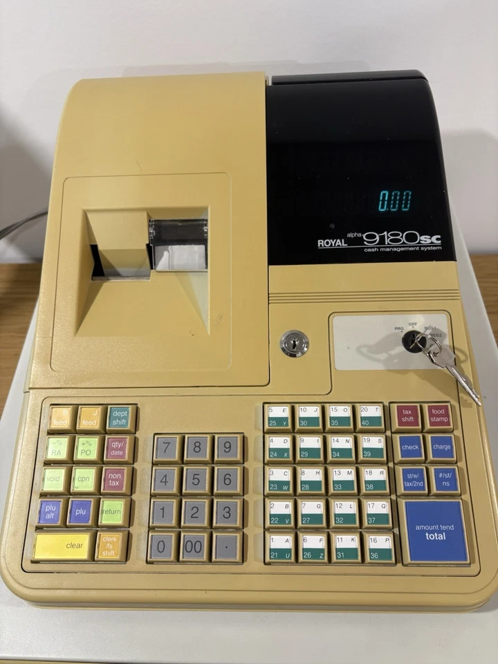 Caja registradora Royal Alpha 9180SC - llaves, sin lector de códigos de barras y manual Foto 2 de 4