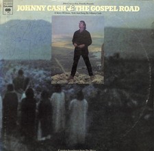 Johnny Cash Signed Vinyl LP Album Cover The Gospel Road BECKETT