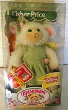 NEW Fisher Price 1999 BRIARBERRY Berrysue Plush 10" LAMB in Green Dress NRFB