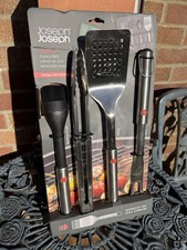 Joseph Joseph GrillOut 4-Piece Stainless Steel BBQ Utensil Set with Storage Case