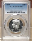 1964 PROOF KENNEDY HALF DOLLAR PCGS PR68CAM CAMEO 830738