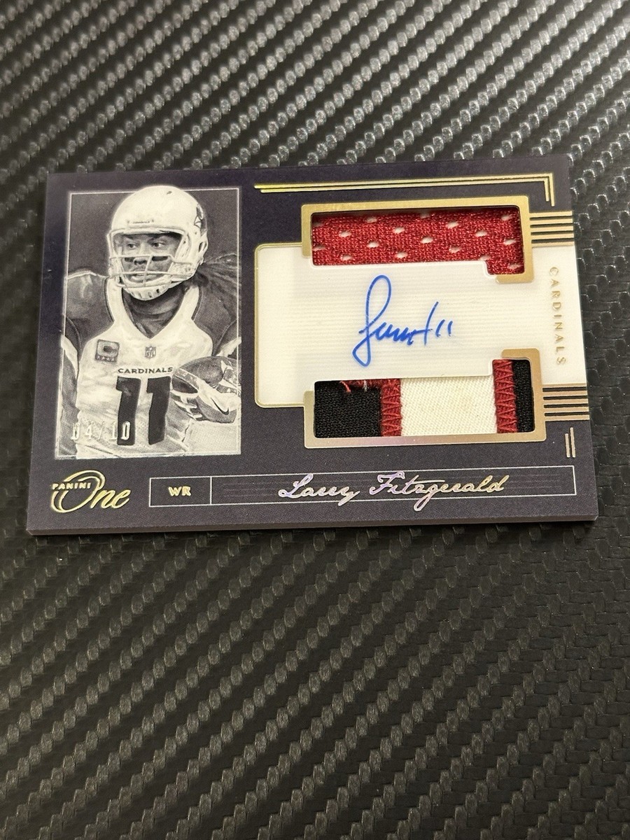 Larry Fitzgerald 2018 Panini One #151 Dual Patch Auto Gold /10 HOF