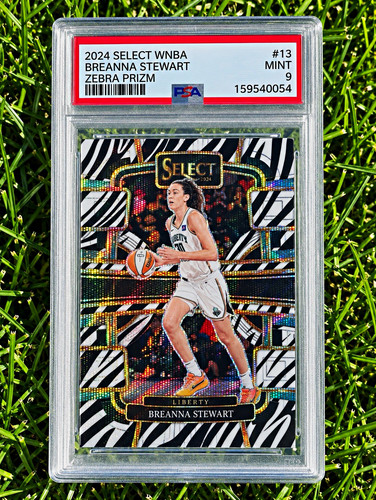 2024 Select WNBA Breanna Stewart Zebra SSP POP 1 None Higher PSA 9 MVP WORLD CUP