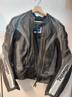 Triumph Motorcycle Leather Jacket – Black/Grey – Size 38 / 48 – Armoured Sports