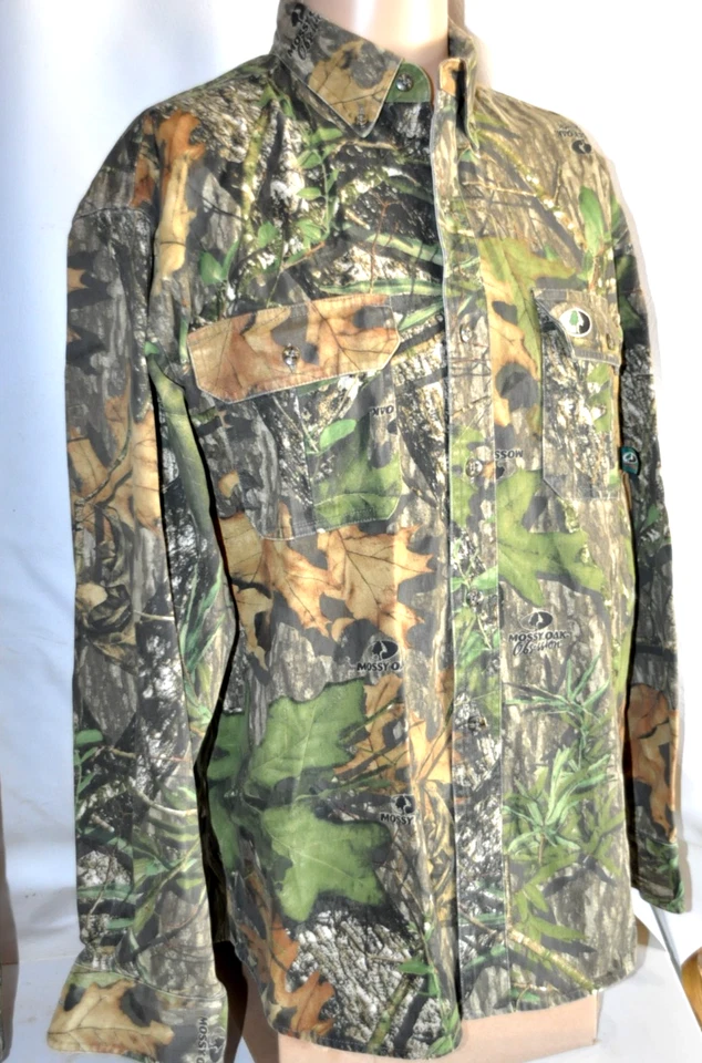 Mossy Oak одержимость камуфляж грузовой стиль брюки и рубашка с длинным рукавом комплект M и L читать - Изображение 2 из 4