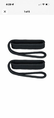 Extreme Max 3006.2168 BoatTector Dbl Braid Nylon Fender Line 2-Pack 3/8x6' Black