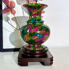 3.37LB Rare and Natural Chinese Rainbow Jade Vase