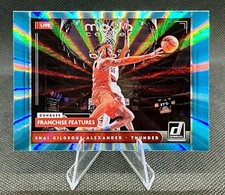 2021-22 Donruss Shai Gilgeous-Alexander Franchise Features Holo Teal Laser #25