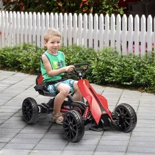 12V Electric Go Kart for Kids w/ Adjustable Speed, Red