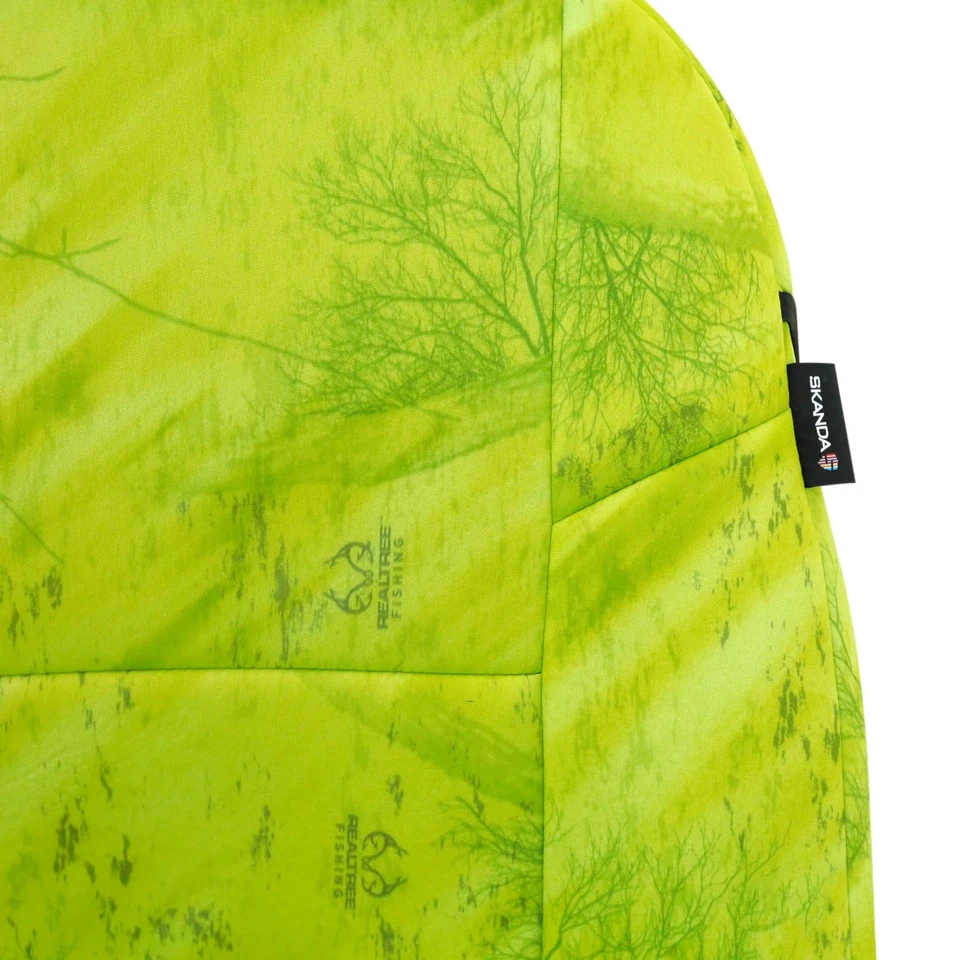 For Jeep CJ7 76-86 Realtree Fishing 2nd Row Camo Light Lime Custom Seat Covers Foto 3 de 4