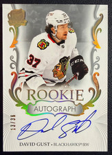 DAVID GUST 2023-24 UD The Cup Rookie Autographs Gold Spectrum Foil 13/36