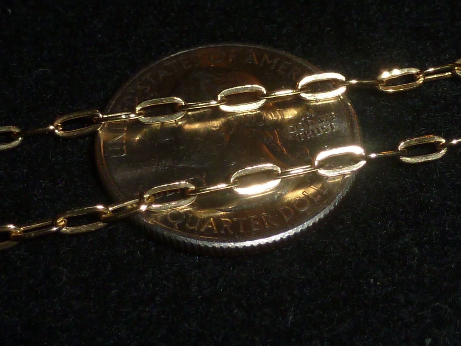 10K SOLID YELLOW GOLD RECTANGULAR LINK CABLE LINK… - image 5