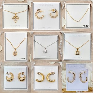 Authentic Lot Sterling Forever Earrings & Necklaces 14k Gold Plated Rhodium Plated Bundle
