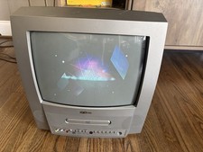 Vintage Emerson EWC13D4 13" CRT TV / DVD Combo Retro Gaming With Remote Tested