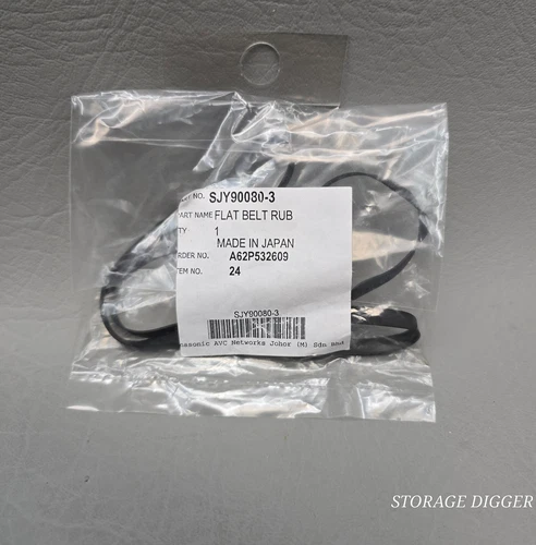 NEW Panasonic/Technics Turntable Flat Replacement Black Belt SJY90080-3