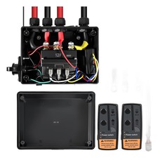 Pre-Wired Winch Control Box Kit, 500A 12V Winch Solenoid Relay Contactor for