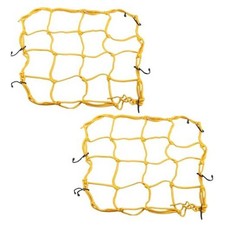 2Pcs 12" x 12" Elasticated Bungee Luggage Cargo Net with 6 Adjustable Gold