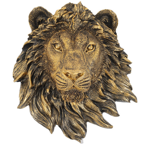 Lightweight Lion Head Wall Decor Lion Head Wall Mount Sculpture Resin Hanging...