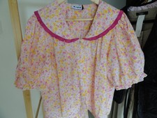 RIXO London ALVA FLORAL BLOUSE TOP COTTON PUFF SLEEVE WOMEN's Size 14 Eu44