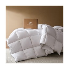 Pacific Coast Goose Feather Down Fiber Comforters King Size, Extra Fluffy Whi...