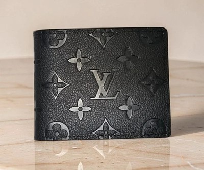 Authentic Louis Vuitton Multiple Monogram Canvas Black Bifold Men's Wallet USA