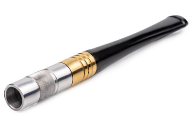 Dr. Watson Cigarette Holder Black Acrylic Gold Silver fits Regular Cigarettes