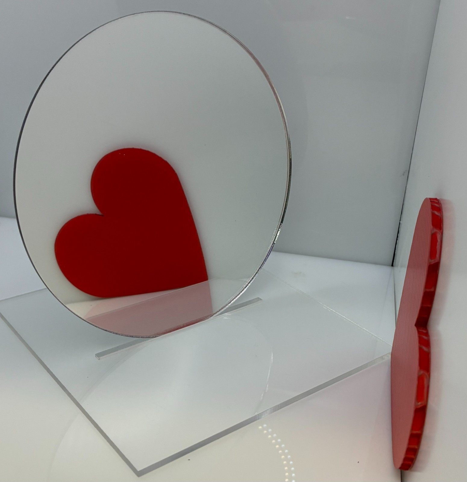 (4-Pack) Acrylic Circle Disc - 1/8" Thick - Silver Mirror - 4" Diameter