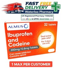 Almus ibuprofen and codeine Dual Pain Relief Tablets MAX ORDER QTY ONE (32 tabs)