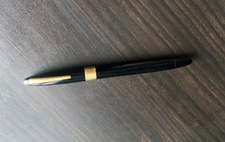 SHEAFFER VALIANT SNORKEL FOUNTAIN PEN White Dot Black w/14k Triumph Nib