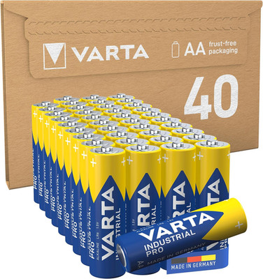 VARTA Batterien AA, Industrial Pro, Alkaline Batterie, 1,5V, Vorratspack in Umwe