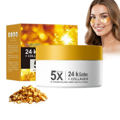 Augen Pads Gold Kollagen, Für Falten, Feine Linien, Augenringe Anti Aging 60 Pcs