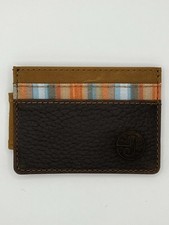 Justin Boot Genuine Leather Country Western Magnetic Clip Serape Card Wallet NIB