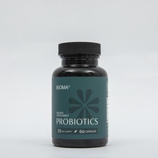Bioma Probiotics for Digestive Health  3-in-1 Gut Health Formula  60 Capsules