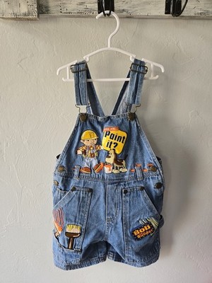 Vintage Bob The Builder Denim Shortalls Bib Overalls Boys 3T Y2K Nickelodeon