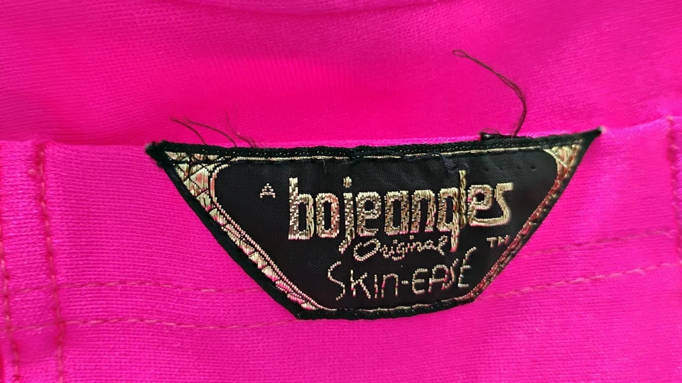 Pantalones de Discoteca Vintage Bojeangles Facilidad para la Piel Rosa Lycra Spandex Sexy Raro *LEER* S Foto 2 de 4