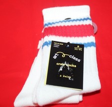 Girls' 2pk Striped Crew Socks - art class NWT  Size S Red/Blue