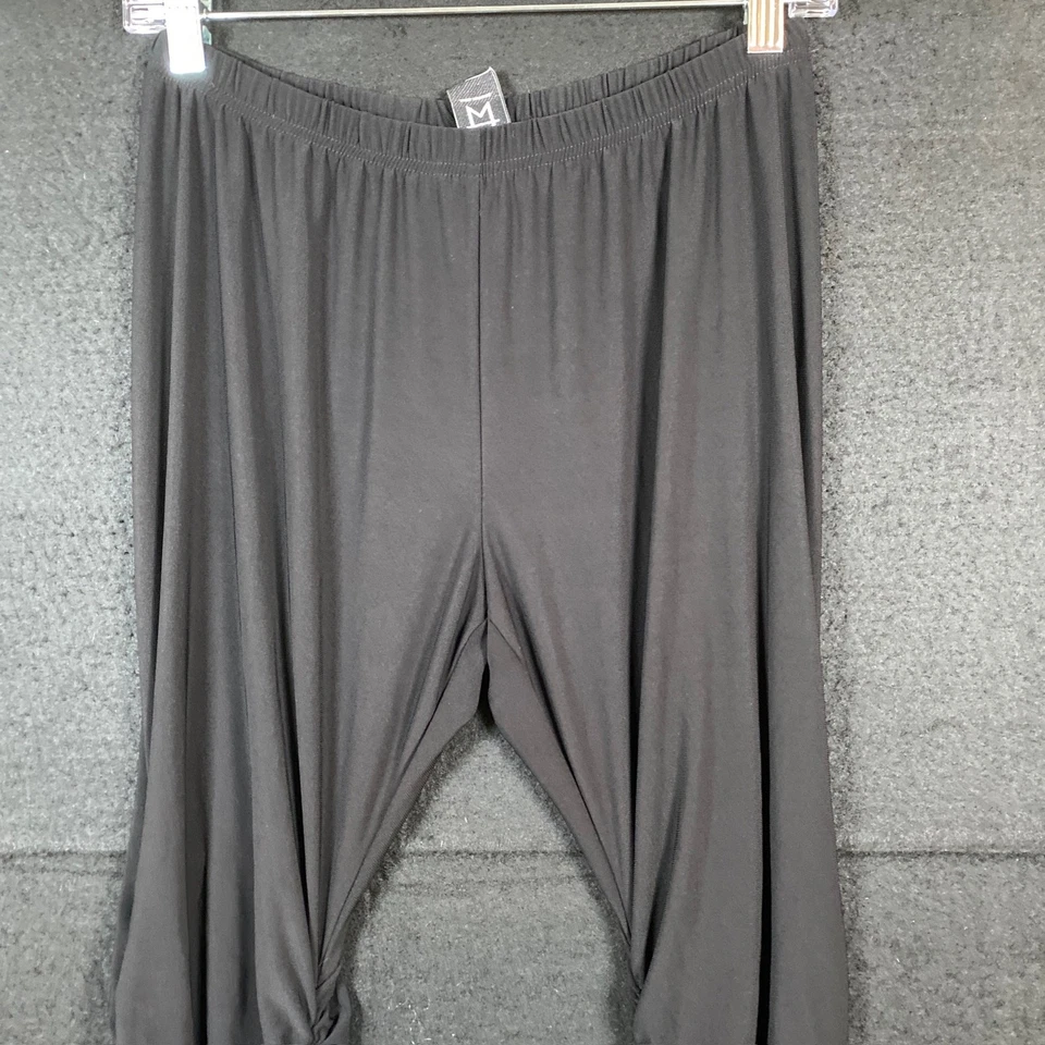 Pantalones para mujer M by Marc Bouwer negros leggings fruncidos elásticos grandes Foto 2 de 4