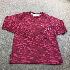 Spyder Rash Guard Shirt Mens Large Pink Camo UPF 30 Swim Quick Dry Surf S923087