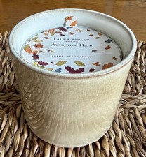 LAURA ASHLEY Autumnal Haze 2-Wick Ceramic Fragranced Candle 300g  NEW